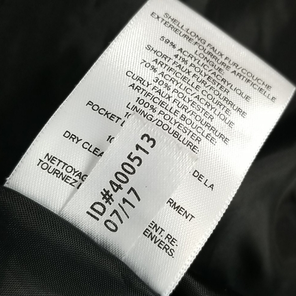 Express Black Faux Fur Coat Medium - Picture 7 of 9